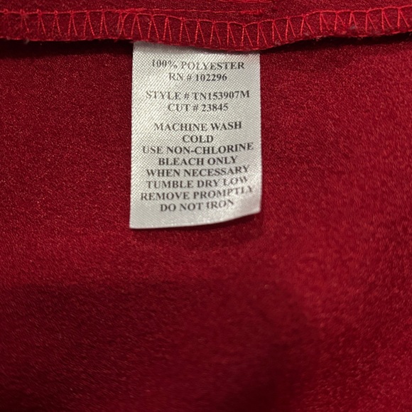 Connected Apparel Red Satin Dress 8 - Picture 6 of 6
